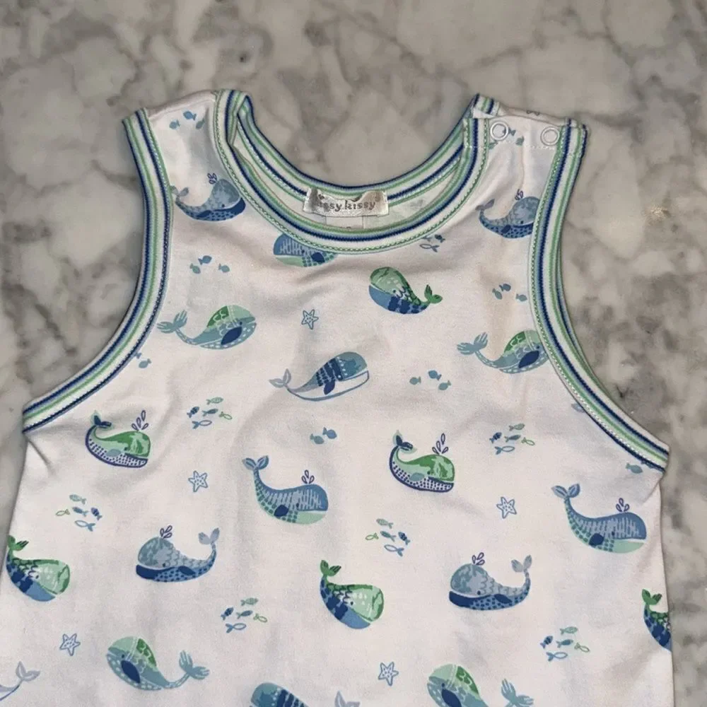 NWT KISSY KISSY WHALE PLAYSUIT 3/6M